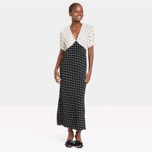 Adorable Polka Dot Maxi Dress A New Day